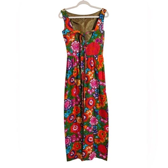 Vintage 60's Sandra Post Bold Psychedelic Floral Print Pillar Dress Small RARE - Picture 12 of 13